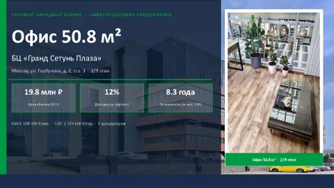 Офис, Москва, ул. Горбунова, д. 2, стр. 3, 50.8 м²